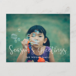 Elegant Visical Season familjefoto Greetings Vykort
