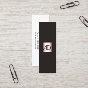 Elegant visitkort för MonogramMakeupkonstnär
