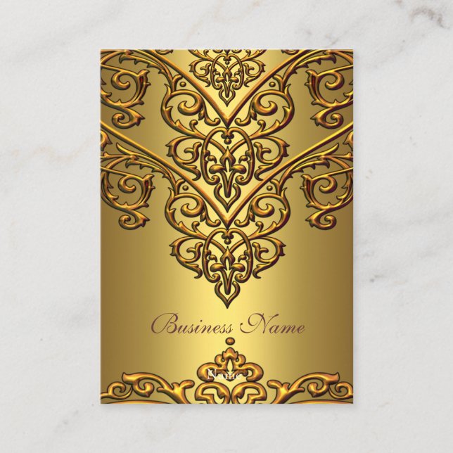 Elegant visitkort guld på guldoverlay (Framsida)