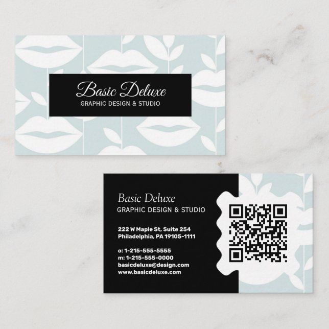 Elegant visitkort - Qr-kod  (Fram/baksida)