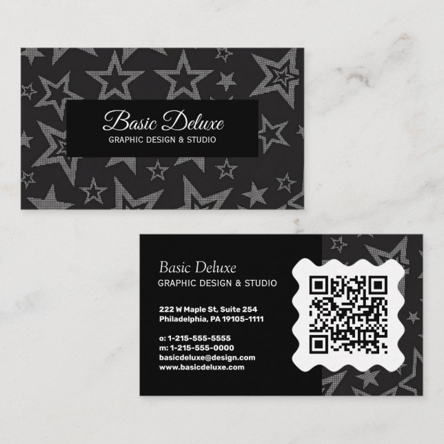 Elegant visitkort - QR-kod  (Fram/baksida)