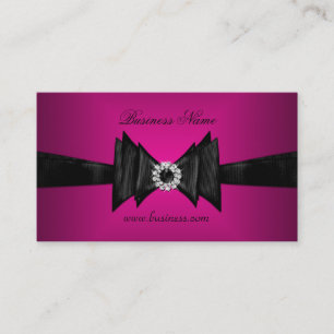 Elegant visitkort rik rosa diamant svart