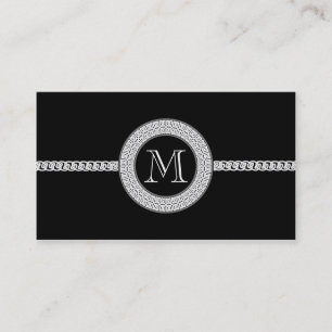 Elegant visitkortmallMonogram Visitkort