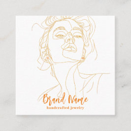 Elegant Visning för minimal Teckning-avläsning (Vo Fyrkantigt Visitkort