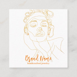 Elegant Visning för minimal Teckning-avläsning (Vo Fyrkantigt Visitkort