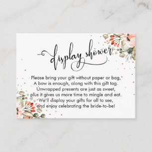 Elegant Visning Möhippa Blommigt Konfetti Tilläggskort