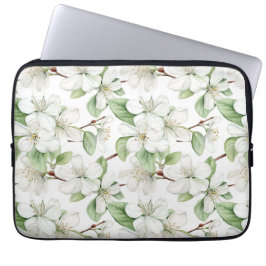 Elegant Vit äpple-Blommar Laptop Fodral