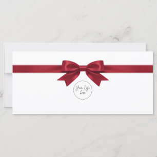 Elegant vit båge logotyp presentkort