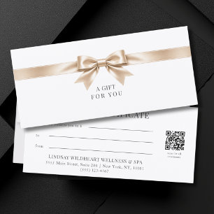 Elegant vit båge QR-kod presentkort