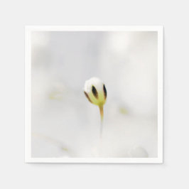 Elegant vit blomknopp papper servett