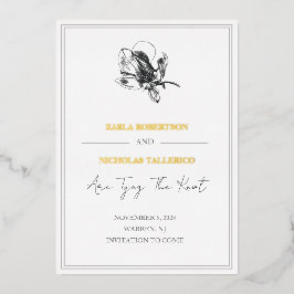 Elegant Vit Blommigt Spara datumfiltret