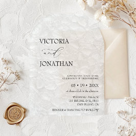 Elegant vit blommönstrad bröllops-