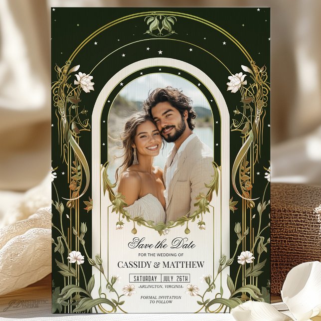 Elegant vit blomster-save the date-bröllop inbjudningar (Skapare uppladdad)