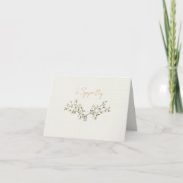 Elegant vit blomster Sympati Tack Kort