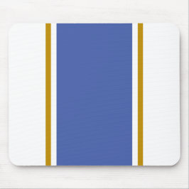 Elegant Vit bred Mellanblå Rand Musmatta