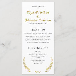 Elegant Vit Bröllopsprogram Program