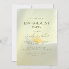 Elegant vit Calla Lily-engagemangs inbjudan