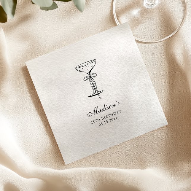 Elegant vit champagnefest  pappersservett (Skapare uppladdad)