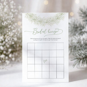 Elegant Vit Chic Bingo Bröllopsdusch Spel Flyer
