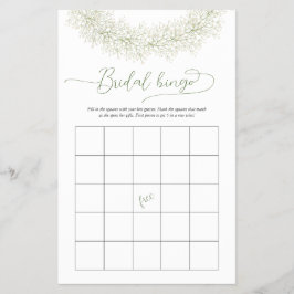 Elegant Vit Chic Bingo Bröllopsdusch Spel Flyer