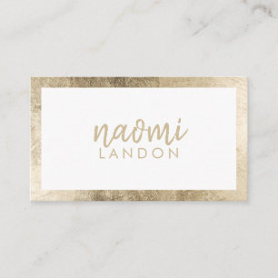 Elegant, vit chic, guld moderna kvadratminimaliste visitkort