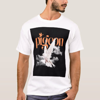 Elegant Vit Duva T Shirt
