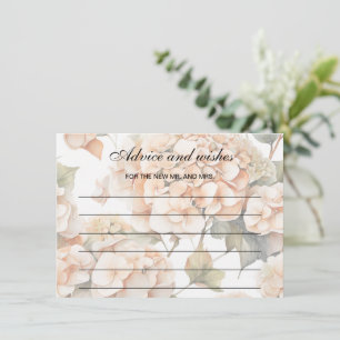 Elegant vit grönt orange med vattenfärgsfärg blomm anteckningskort