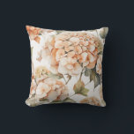 Elegant vit grönt orange med vattenfärgsfärg blomm kudde<br><div class="desc">Den här romantiska grönten, orangen och den vita blommigtens vattenfärgsgrafik är perfekt för alla stil i hemmet! Om du vill komma åt det mer avancerade redigeringsprogrammet kan du rulla ned till "Klicka för att anpassa ytterligare". Gång som du är i Zazzles design verktyg, du kan redigera typsnitt, placering, färg, storlek...</div>