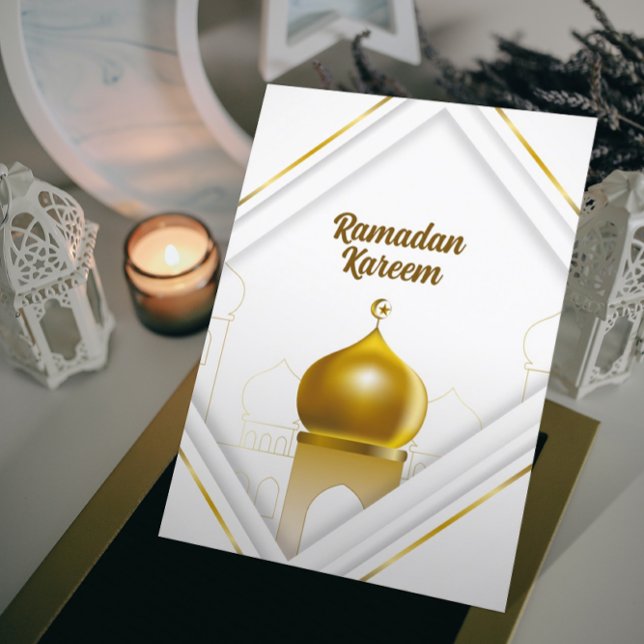 Elegant vit | Guld Dome | RAM | Islamiska islamisk Inbjudningar (Skapare uppladdad)