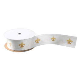 Elegant vit & Guld Fleur De Lis Band