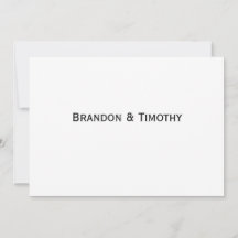 Elegant vit HBTQ-bröllop RSVP-kort