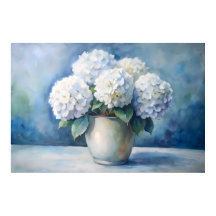 Elegant vit hortensia blomsterbukett