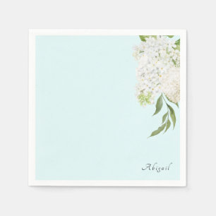 Elegant Vit Hydrangea Seafoam Möhippa Pappersservett