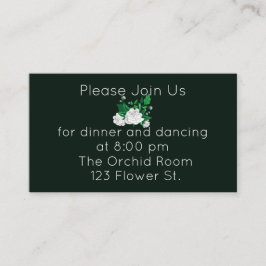 Elegant vit kamelia-mottagning tilläggskort