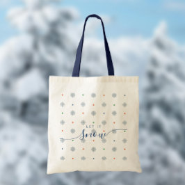 Elegant vit Låt det snöa anpassningsbar Tygkasse