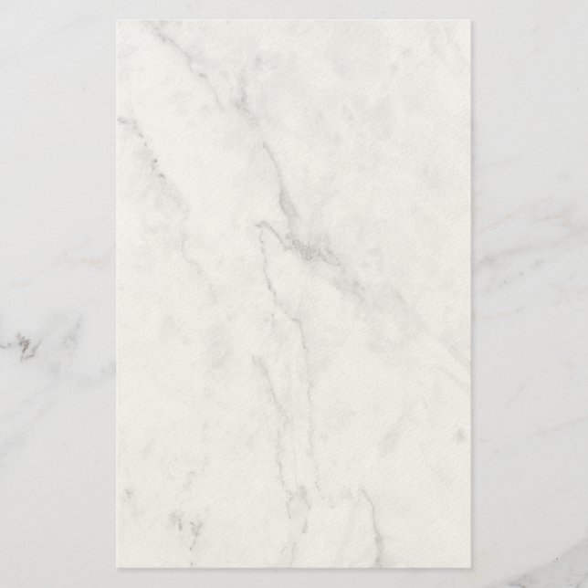 Elegant vit marmor hemdekor brevpapper (Framsida)