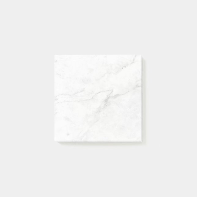 Elegant vit marmor hemdekor post-it block (Framsida)