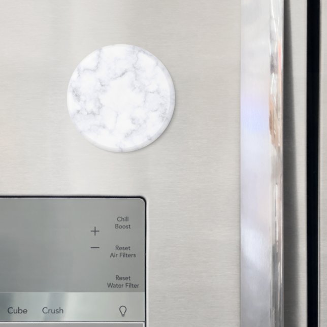 Elegant vit marmor modern magnet (In Situ (Fridge))