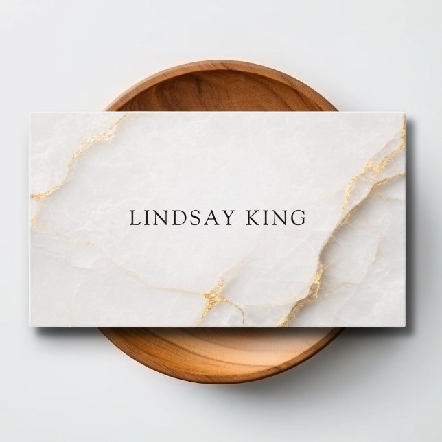 Elegant vit marmor QR-kod visitkort Tidsbeställning Kort (Elegant Beige Marble QR Code Business Card)