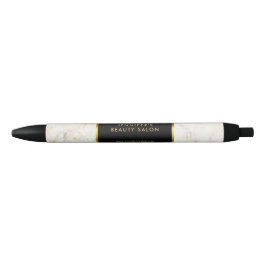 Elegant, vit marmor, svart professionell guld