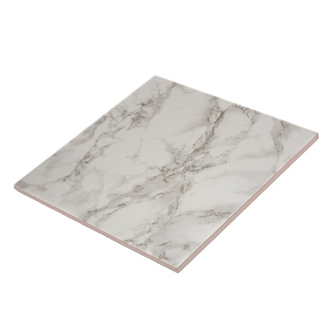 Elegant vit marmorstruktur kakelplatta (Sidan)