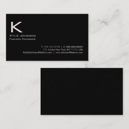 Elegant Vit minimal monogramPersonlig Visitkort