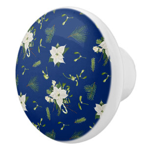Elegant vit och grön blommig illustration på marin knopp