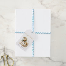 Elegant vit och guld jul enhörning