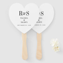 Elegant Vit och svart Chic Modern Monogram Bröllop