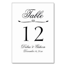 Elegant Vit och svart hjärta, blommande Bröllop