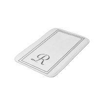 Elegant Vit och svart Rand Monogram