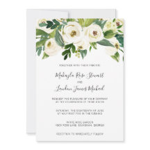 Elegant Vit ros Greenery Blommigt Bröllop