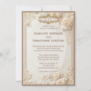 Elegant vit ros mjuk elfenbensblomma dekoration br inbjudningar