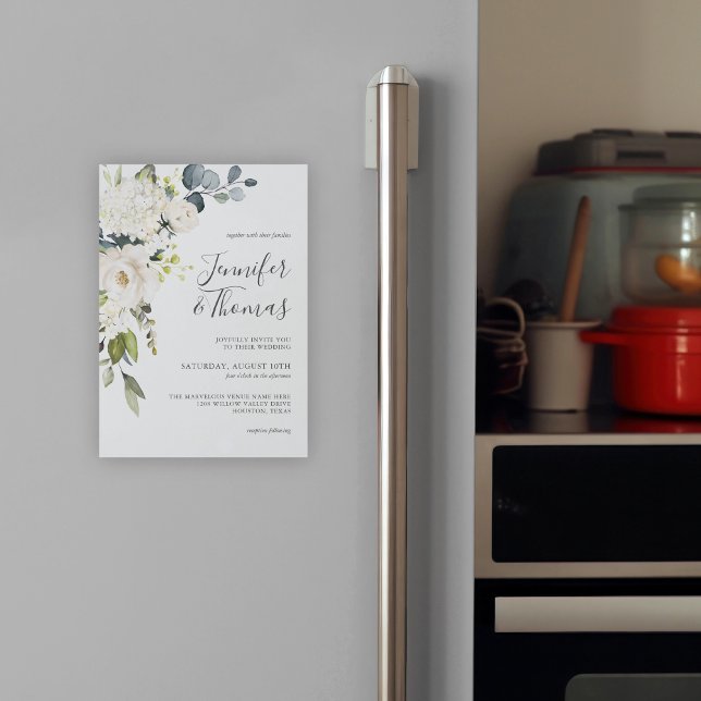 Elegant Vit ros och Hydrangeas Bröllop (Skapare uppladdad)